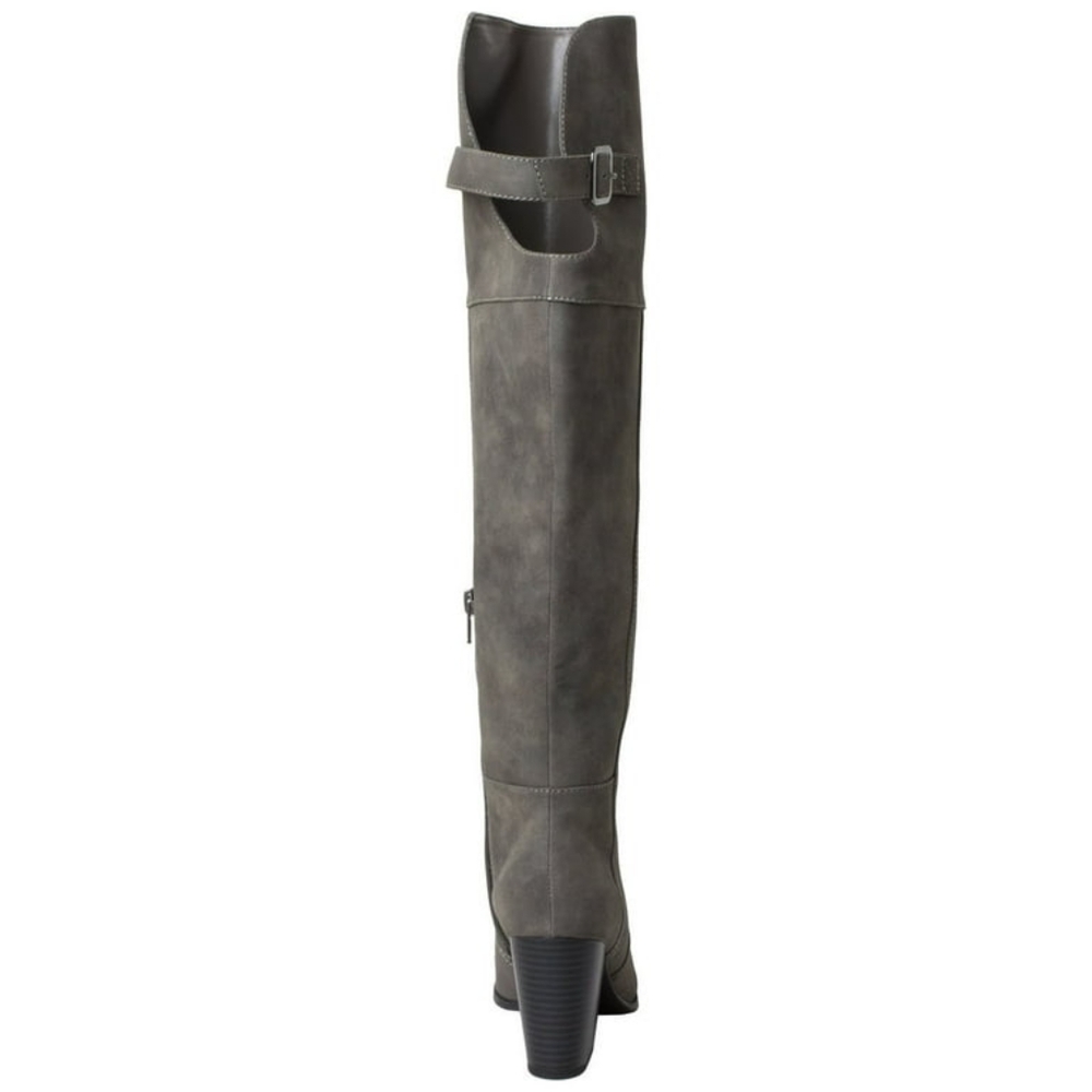 Easy Street Women's Maxwell | Tall Over The Knee Grey Matte Boots SIZE 7M - Picture 2 of 7